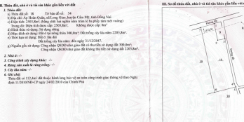 2,500m2 có 300m2 thổ cư, Đất đô thị, nở hậu, khu vực dân cư đông