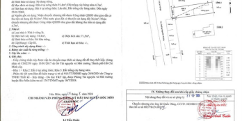 BÁN NHÀ LẦU 100M SHR 1/NGUYỄN THỊ SÁU , XÃ THỚI TAM THÔN , HÓC MÔN