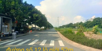 Bán Nền Mặt Tiền đường số 12(Lộ giới đường 52m)KDC Phong phú 4 nền đẹp, giá tốt