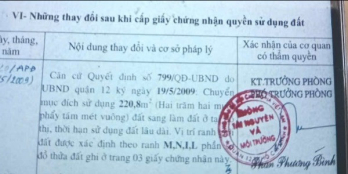 Đất mặt tiền đường nhánh Vườn lài 5m ,Phường An phú đông , Q 12. Giá 44triệu2/m2