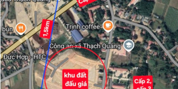 Đất nền Thạch Quảng Thanh Hoá - sát đường mòn Hồ Chí Minh 110m2 giá 280 triệu
