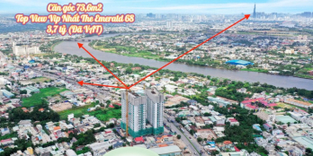 Căn Góc ban công lồi 180 độ - View Sông SG & Landmark 81 tại The Emerald 68