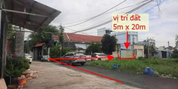 Bán gấp lô đất thổ cư 5 m x 20m đường ô tô 2/Trung Đông 7,Thới TAM THÔN,HÓC MÔN