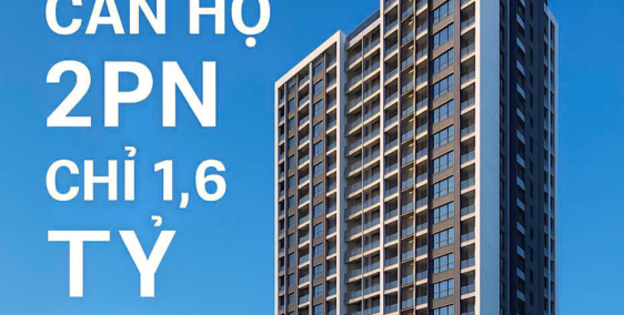Sở hữu ngay căn hộ 2PN giá 1,6 tỷ