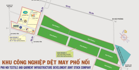 KHU CÔNG NGHIỆP DỆT MAY PHỐ NỐI - HƯNG YÊN