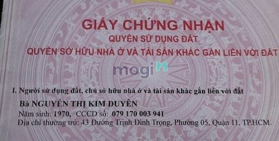 Bán nhà riêng: BÁN NHÀ 2 MẶT TIỀN TRƯỚC SAU – TRỊNH ĐÌNH TRỌNG, P.5, Q.11, 3x12m