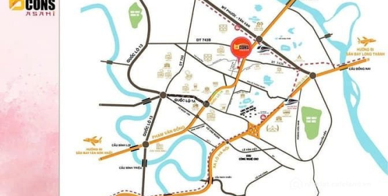 Bán căn hộ chung cư: Bcons Asahi 2PN - 1WC View hồ Đá, làng Đại học