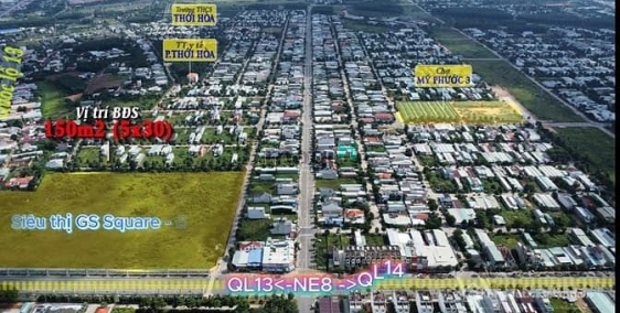 Bán đất thổ cư: Chính Chủ Cần Bán Lô L53 Mỹ Phước 3 Mặt Tiền Đối Diện Siêu Thị