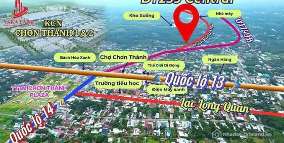 Bán đất nền dự án: Đất nền sổ sẵn giá tốt ngay trunng tâm Chơn Thành