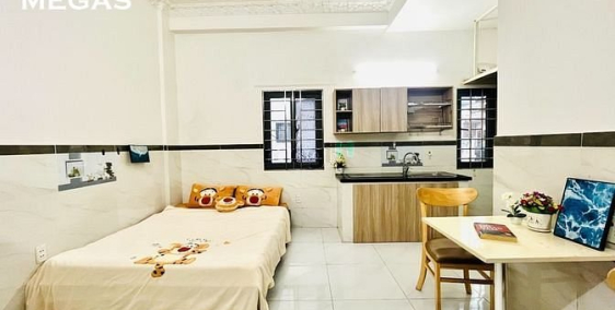 Căn hộ chung cư: Căn Hộ Studio Cao Cấp, Nội Thất Đầy Đủ, Ban Công Lớn Gần Cầu An