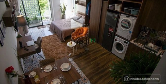 Căn hộ chung cư: Căn Hộ Studio Quận 2 chỉ TÍNH ĐIỆN - Đầy đủ nội thất như nhà củ