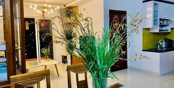 Căn hộ chung cư: Cho thuê căn hộ 8x Plus quận 12, căn góc, 84m2 2PN Full nội thấ