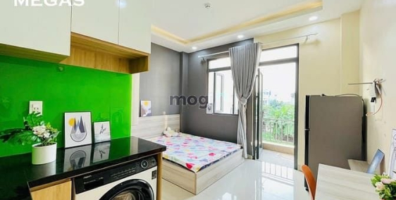 Căn hộ chung cư: Căn Hộ Studio Ban công Full nội thất - Máy giặt riêng tại Cát L
