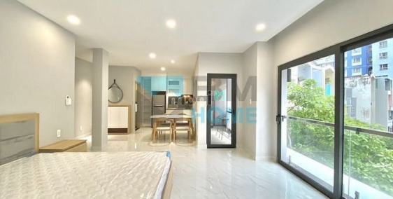 Căn hộ chung cư: Cho thuê CHDV_Minimalism style_Chu Văn An street_45m2_Ban Công