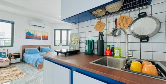 Nhà hàng - Khách sạn: Căn Hộ View Sông ... Ban Công Riêng Đầy Đủ Nội Thất 