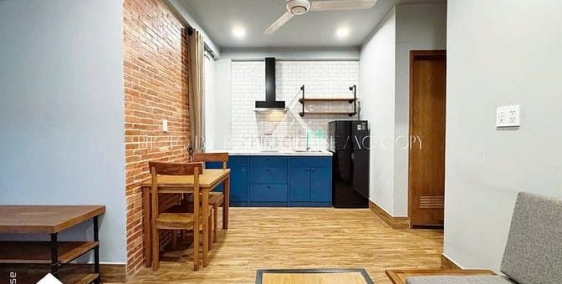 Nhà hàng - Khách sạn: Căn hộ 1PN full nội thất gỗ đẹp được nuôi mèo gần ngã tư H