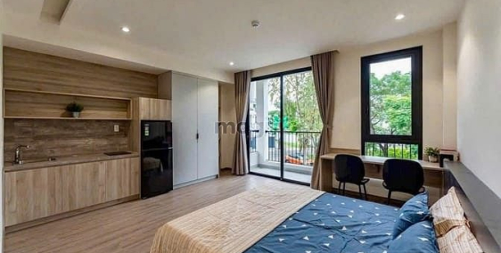 Nhà hàng - Khách sạn: Căn Hộ Ban Công Full Nội Thất ở Chu Văn An gần Chợ Bà Chiể