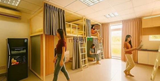 Phòng trọ: Ký túc xá thoáng mát đường Nguyễn Văn Linh ngay ĐHKT giá 1tr8