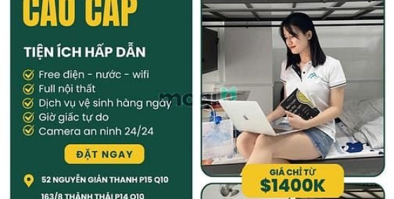 Phòng trọ: Ký Túc Xá Quận 10 - Giá chỉ từ 1tr400 - Free điện nước