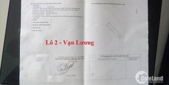 128m2 Mặt Tiền Biển Đường Nhựa 15m Vạn Lương , TT Vạn Giã (Vân Phong)