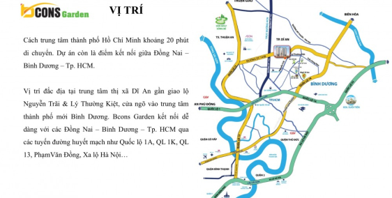 Chỉ 270tr sở hữu ngay căn hộ Bcons Garden ngay TTHC Dĩ An