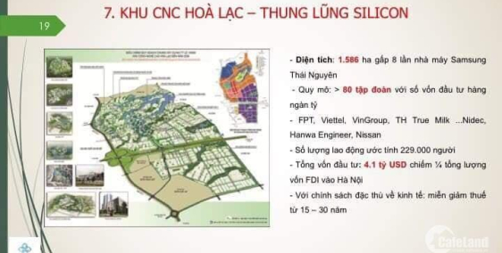 Hòa Lạc- Cơ hội Đầu tư không thể chối từ chỉ 7tr/m