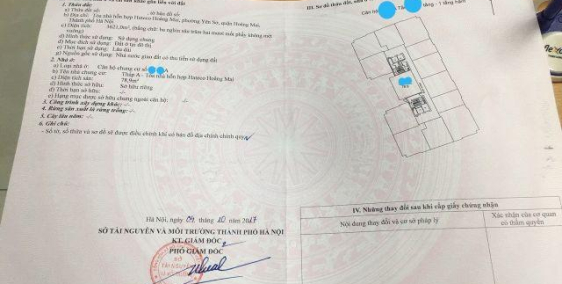 Bán căn 3 phòng ngủ 79m2 chung cư Hateco Hoàng Mai, gần công viên Yên Sở