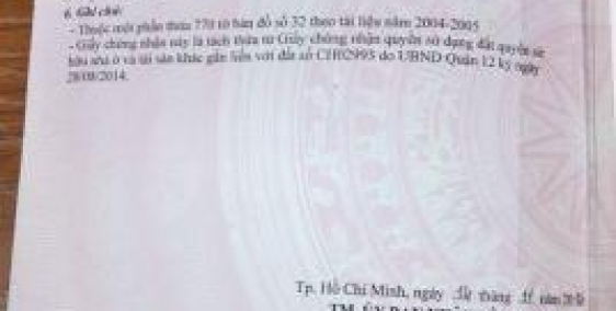 nhà đắc địa ở Tân Thới Nhất Q12, TP.HCM