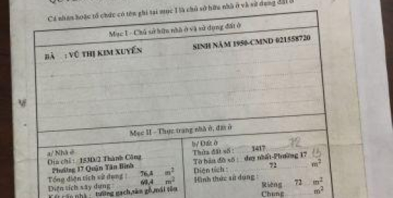 MT 207 Thành công 4x18 đúc 3,5 tấm - đường phố xóm đạo