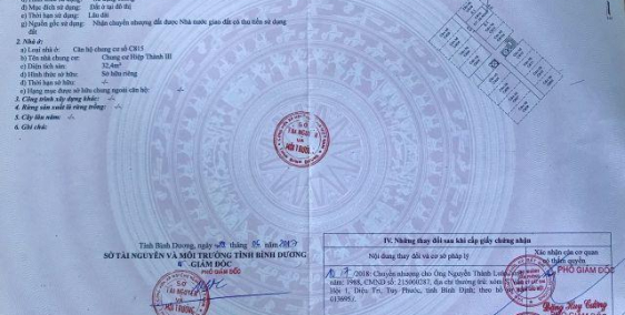 Cần bán căn hộ chung cư phường Hiệp Thành 390triệu