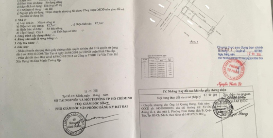 Nhà mặt Tiền đường số 1 Cách Chợ bà Hom Tân Tạo A 500m DT 90m2