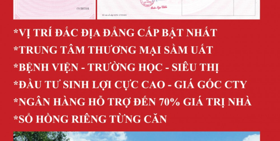 Shophouse Đẳng Cấp nhất TP Vĩnh Long