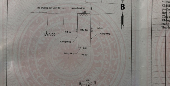 Bán nhà hẻm bùi văn ba,p. tân thuận đông, quận 7.DT; 30m2. Giá: 3,2 tỷ.TL