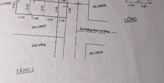 Nhà 109/59 Đất Mới, 3x10m gác lửng hẻm hiện hữu 5m thông