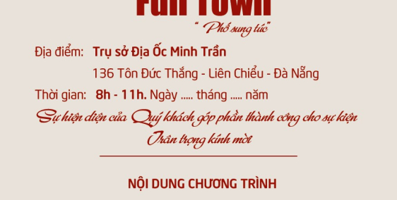 Coffe bất động sản, đặt chỗ, đặt cọc dự án Full Town