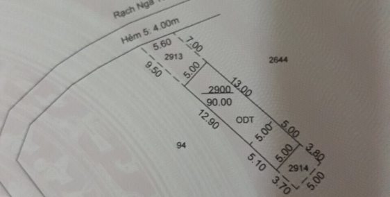  BÁN NỀN HẺM 5 BÙI HỮU NGHĨA THÔNG QUA KDC NGÂN THUẬN CÁCH 100M