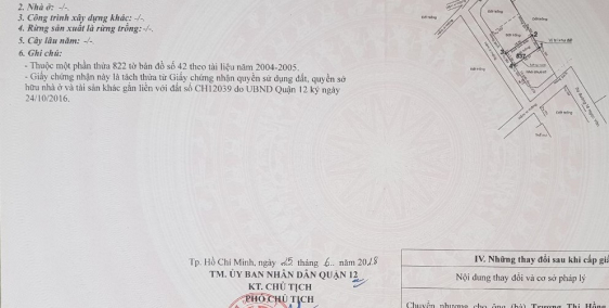 BÁN ĐẤT CHÍNH CHỦ THẠNH XUÂN, Q. 12, TP. HCM