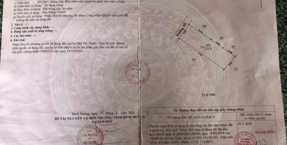 Bán Lô Đất 453m2 Khu Tân Hiệp-Tx Tân Uyên Giá Chỉ 2tỷ3