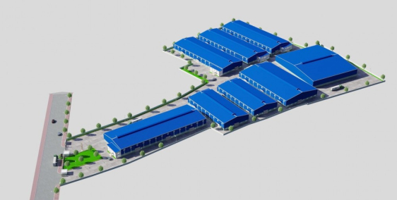 Nhà xưởng mặt tiền Quốc Lộ 13, DT đất 5,5ha, hiện tại đã có xưởng 5000m2