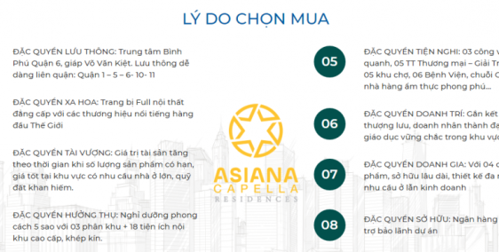CH ASIANA CAPELLA GIÁ CĐT TẦNG ĐẸP & DUPLEX