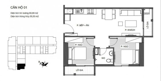 CHỈ 1,6 TỶ CHO CĂN 2 PHÒNG NGỦ NGAY GIỮA TRUNG TÂM MỸ ĐÌNH