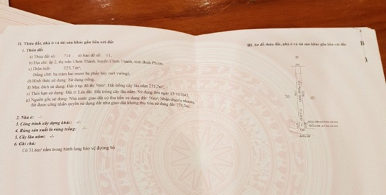 Đất ngay ngã 4 Chơn Thành, sổ sẵn, thổ cư 50m, đường 18m nhà nước.LH:0949303428