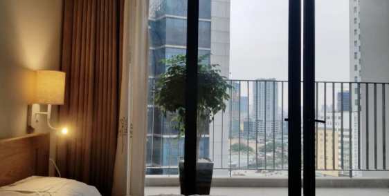 Cho thuê căn 3 phòng ngủ 128m2 tòa Sky park số 3 Tôn Thất Thuyết full đồ