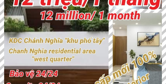 Cho thuê căn hộ cao cấp mới xây full nội thất