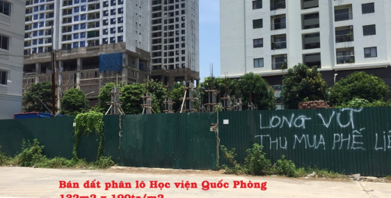 Bán đất phân lô dự án Học viện Quốc phòng, đường Nguyễn Văn Huyên kéo dài.