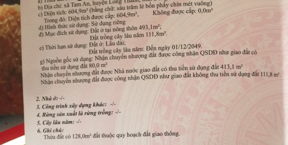 Bán lô đất tc 493m2 giá mềm bất ngờ taị đường Lê Duẩn, Nguyễn Hải , H Long Thành