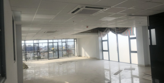 Văn phòng cho thuê quận Bình Thạnh, 87m2, trần sàn hoàn thiện, không vướng cột