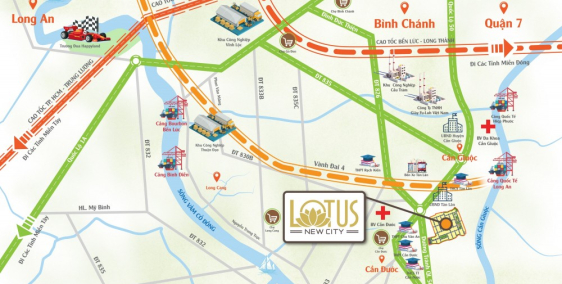 ĐẤT NỀN LOTUS NEW CITY QL 50 CẦN ĐƯỚC- LONG AN CHỈ 720 TRIỆU/ NỀN (100%)