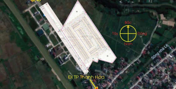 Bán Mặt bằng Đông Tiến lô góc ngay trục đường QL 45 vỉa hè 5,5m