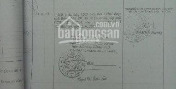 Chính chủ bán đất nhị bình 06, xã nhị bình , hóc môn , đất sạch, 78m , giá 530tr